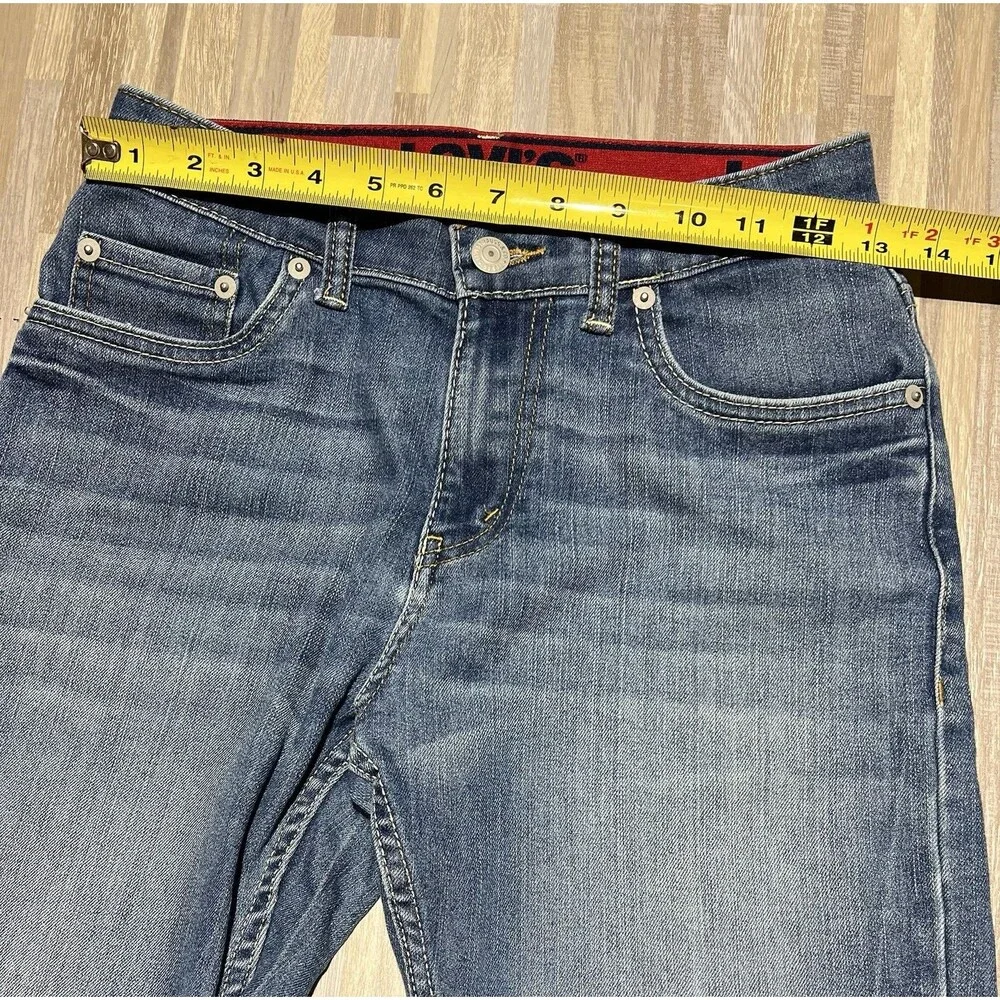Levi’s 505 regular Straight Fit Medium Blue Jeans Denim Boys Sz 14 REG W27xL29